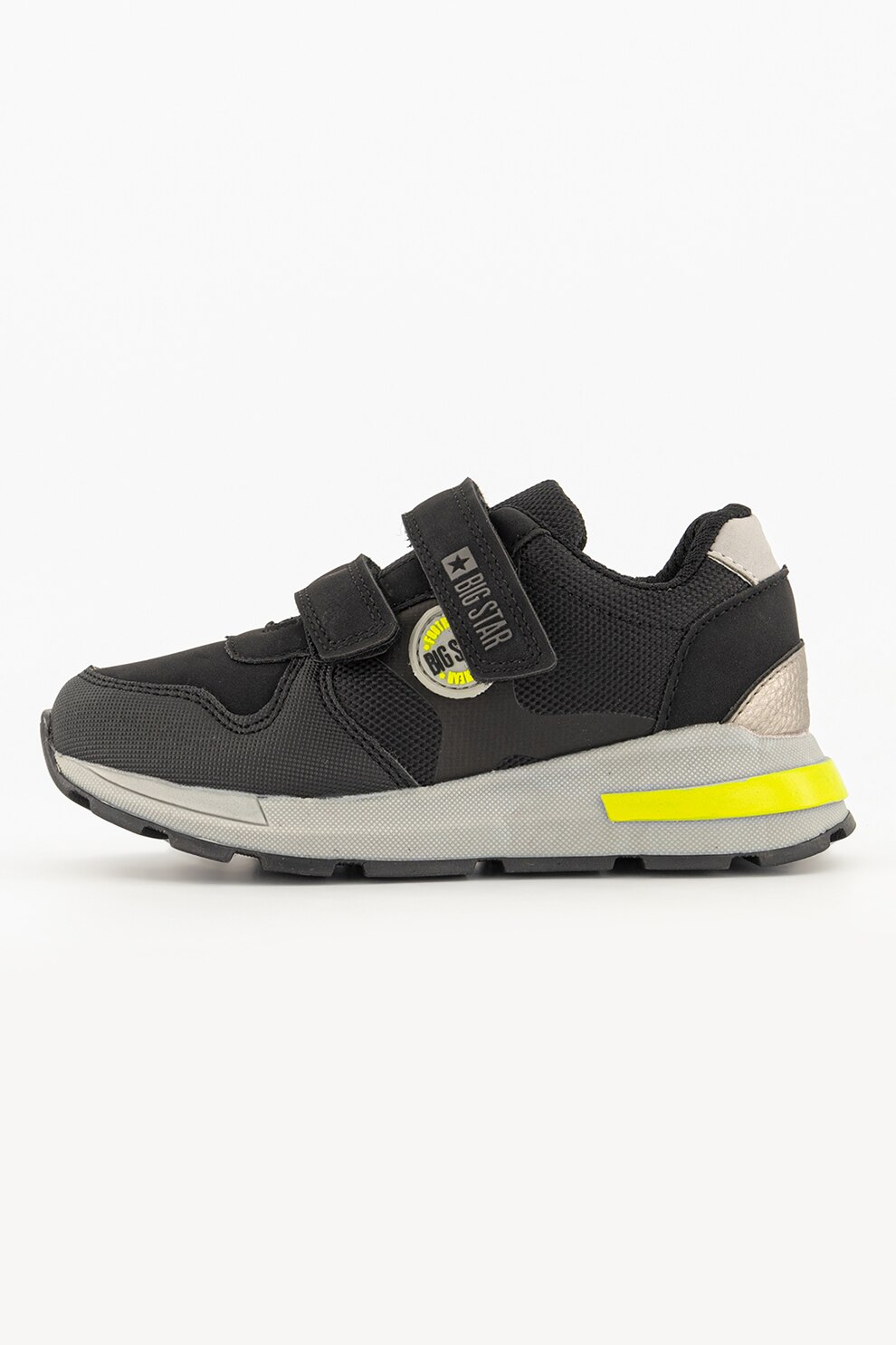 Big Star, Pantofi sport low cut cu inchidere velcro, Negru
