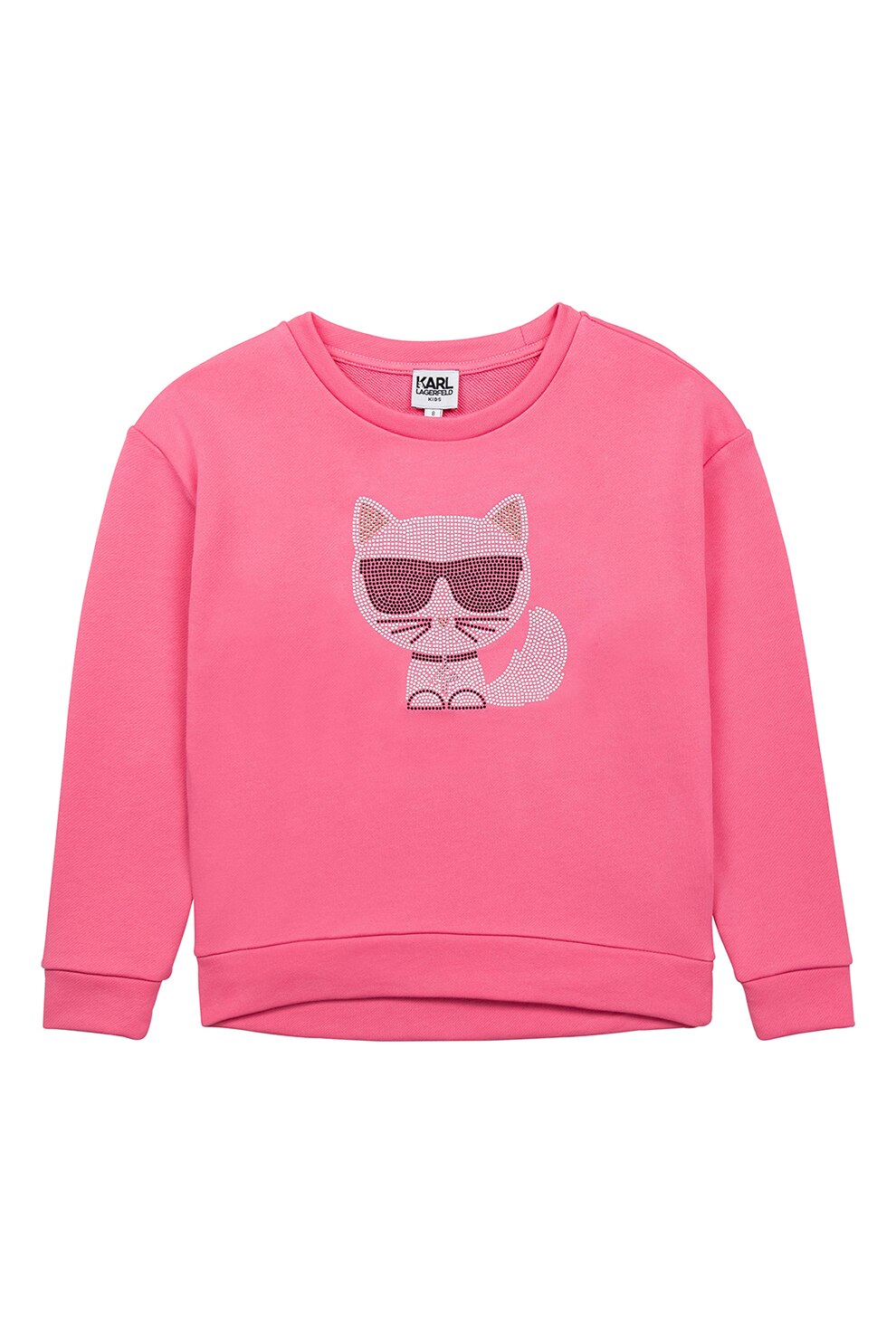Karl Lagerfeld, Bluza sport cu logo cu strasuri, Roz