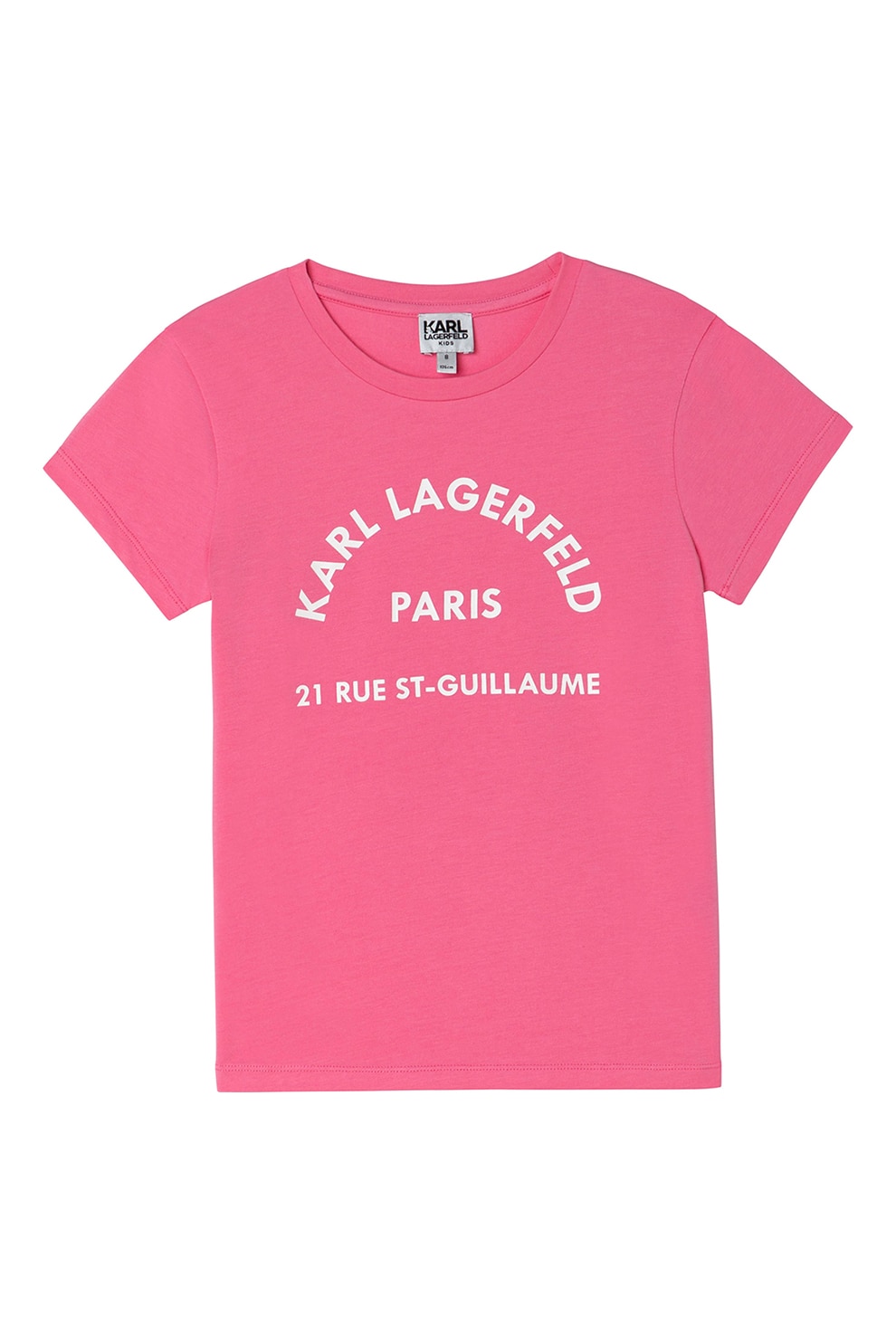 Karl Lagerfeld, Tricou cu imprimeu logo, Roz/Alb