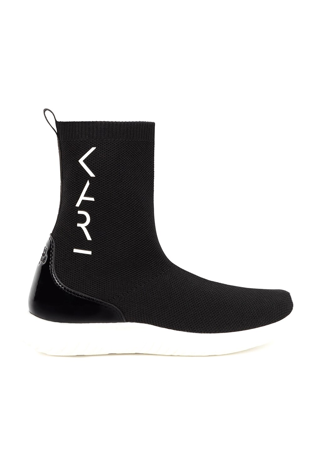 Karl Lagerfeld, Pantofi sport high top cu constructie tip soseta, Negru