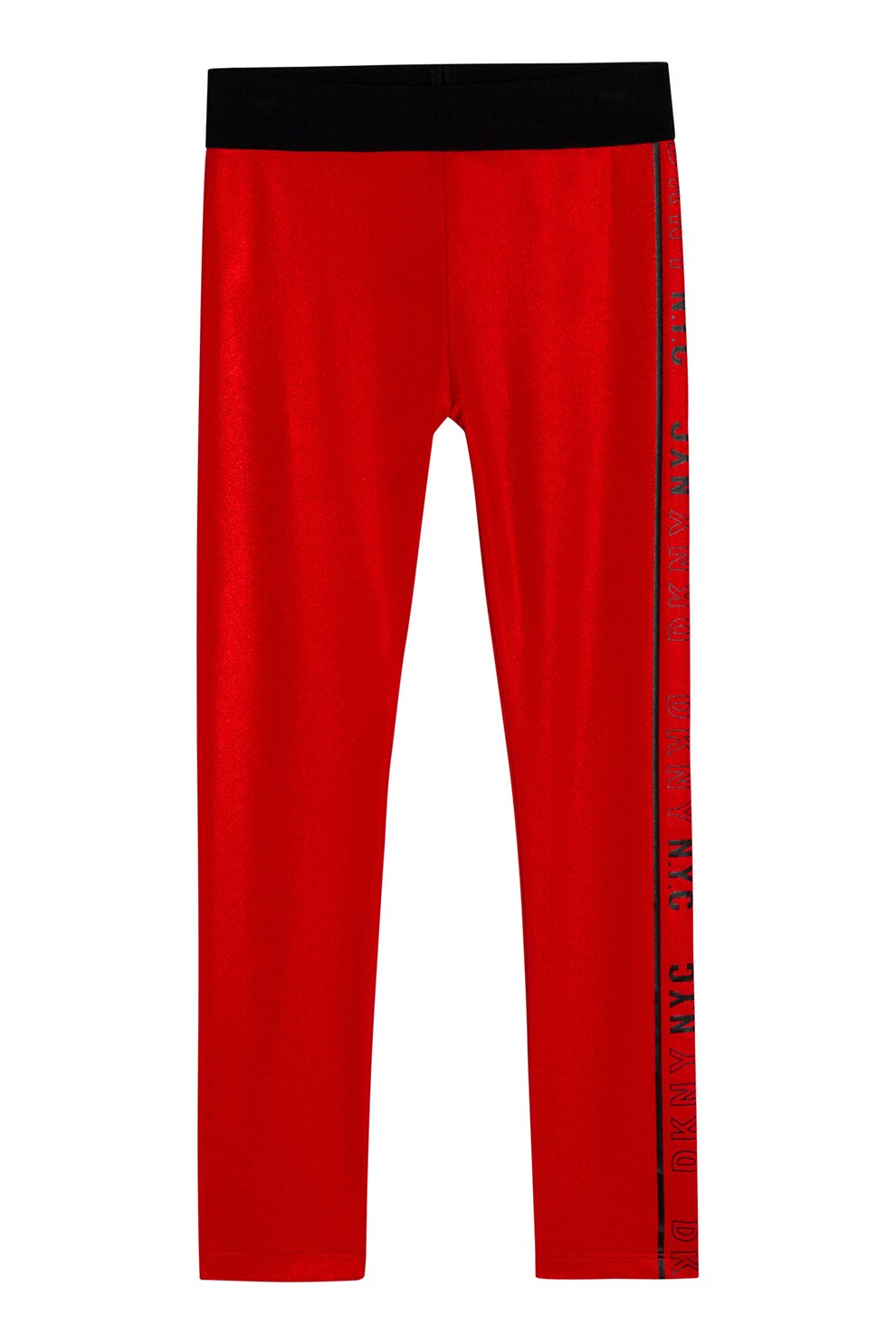 DKNY, Colanti cu aspect metalizat, Rosu/Negru