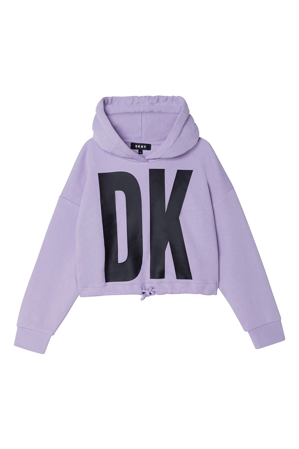 DKNY, Hanorac cu imprimeu logo supradimensionat, Lila/Negru