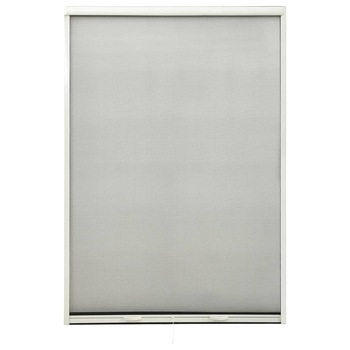 Plasa de insecte pentru fereastra, tip rulou, vidaXL, Fibra de sticla, 110 x 170 cm, Alb Plasa de insecte pentru fereastra, tip rulou, vidaXL, Fibra de sticla, 110 x 170 cm, Alb