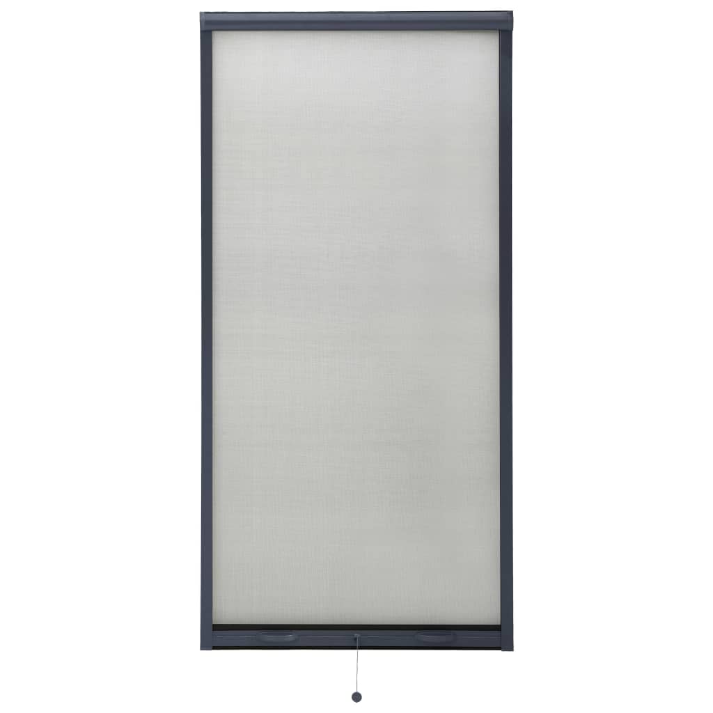 Plasa de insecte pentru fereastra, tip rulou, vidaXL, Fibra de sticla, 80 x 170 cm, Antracit