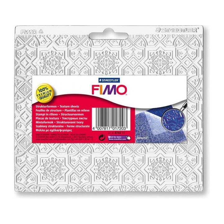 Foaie texturata FIMO model oriental