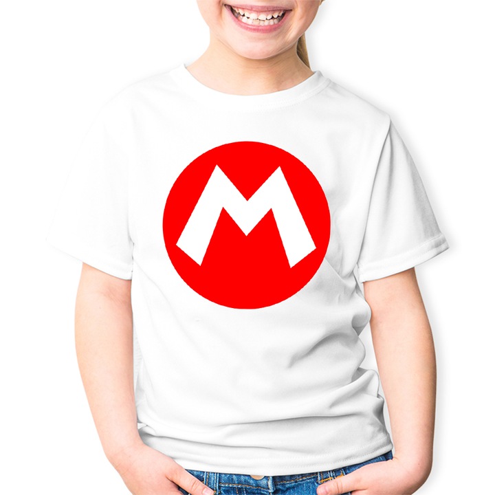 Gyerek Póló Super Mario Bros Logo M Red, Fehér