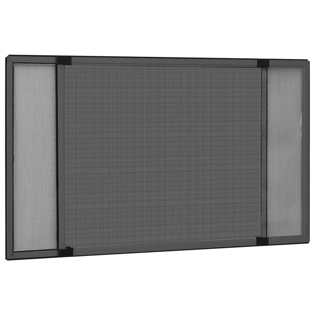 Plasa de insecte extensibila pntru fereastra, vidaXL, Aluminiu, 75-143 x 50 cm, Antracit