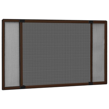 Plasa de insecte extensibila pntru fereastra, vidaXL, Aluminiu, 75-143 x 50 cm, Maro Plasa de insecte extensibila pntru fereastra, vidaXL, Aluminiu, 75-143 x 50 cm, Maro