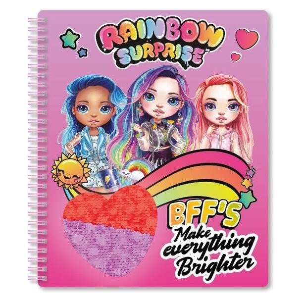 Agenda Poopsie Rainbow Surprise BFF cu autocolante, Toi - Toys, roz