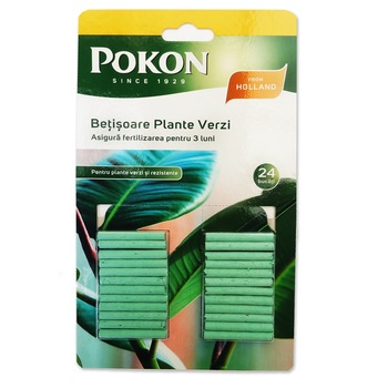 Ingrasamant plante verzi betisoare Pokon 24 bucati pentru 3 luni Ingrasamant plante verzi betisoare Pokon 24 bucati pentru 3 luni