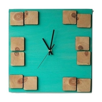 Ceas de perete, lemn, vopsea acrilica Ceas de perete, lemn, vopsea acrilica