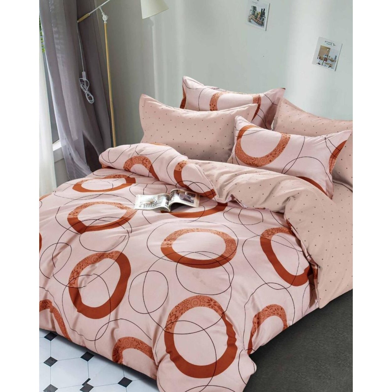 Set Lenjerie Finet Satinat, 6 Piese, Pat 2 Persoane, Elegant Pucioasa, FNM-218