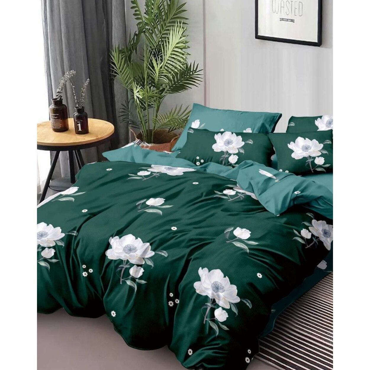 Set Lenjerie Finet Satinat, 6 Piese, Pat 2 Persoane, Elegant Pucioasa, FNM-219