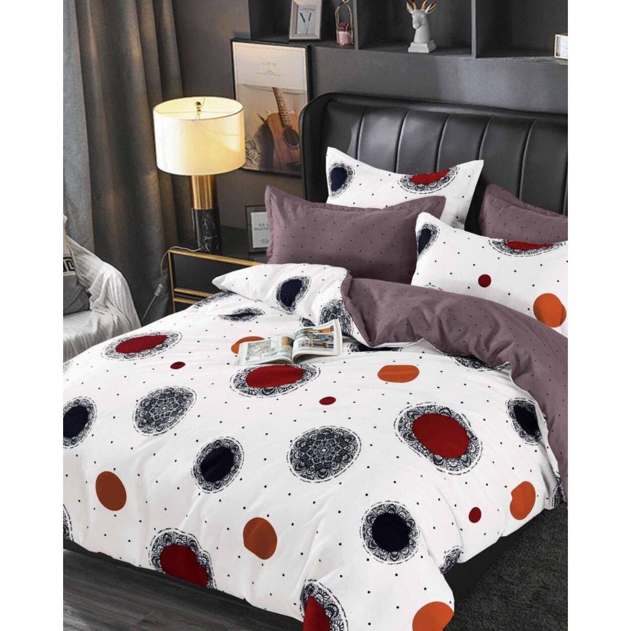 Set Lenjerie Finet Satinat, 6 Piese, Pat 2 Persoane, Elegant Pucioasa, FNM-223