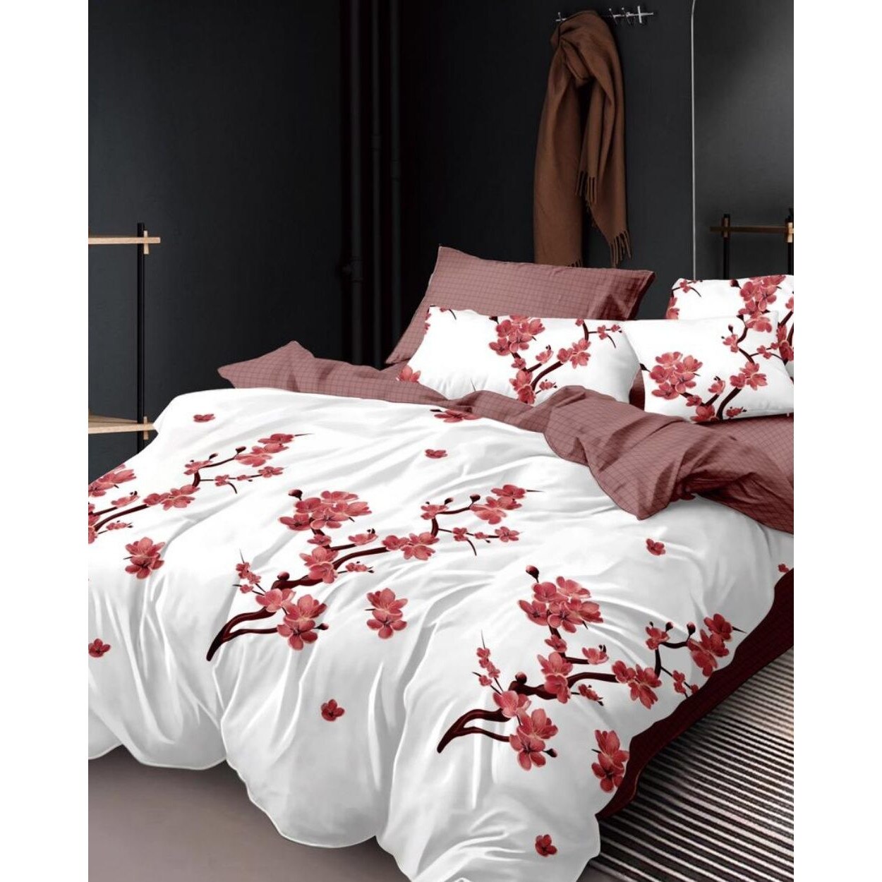 Set Lenjerie Finet Satinat, 6 Piese, Pat 2 Persoane, Elegant Pucioasa, FNM-224