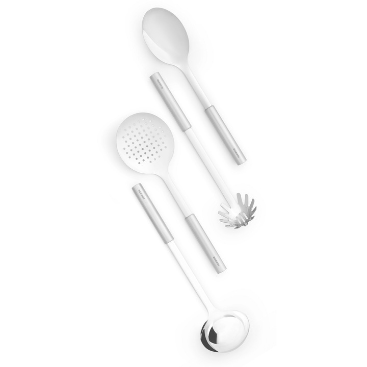 Set 4 ustensile bucatarie, inox, alb, Profile, Brabantia - 8710755260148