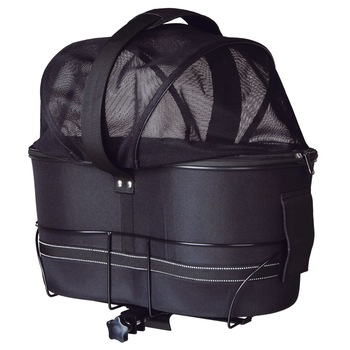 Cos de bicicleta pentru animale de companie TRIXIE, Tesatura, 29 x 49 x 60 cm, Negru Cos de bicicleta pentru animale de companie TRIXIE, Tesatura, 29 x 49 x 60 cm, Negru