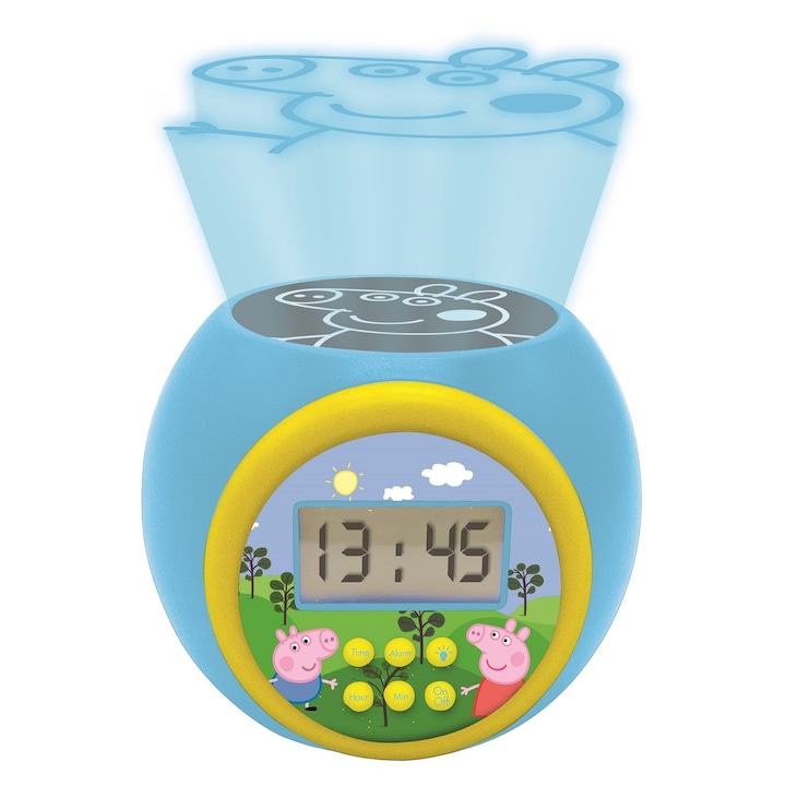 Ceas Proiector Copii Peppa Pig 13cm x 10cm x 10.5 cm
