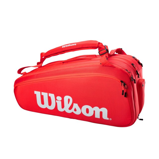 Geanta tenis Wilson Super Tour, 15 rachete, rosu