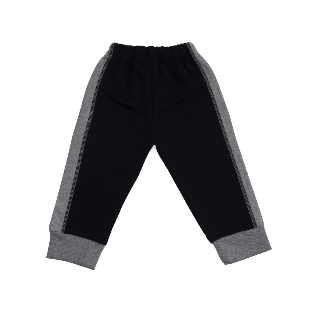 Pantaloni baby trening cu manseta Pifou, 611445, 6-9 luni, model 9, negru