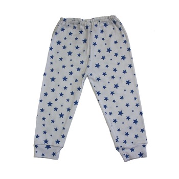 Pantaloni baby cu manseta, Pifou, 02677, 12-18 luni, alb stelute Pantaloni baby cu manseta, Pifou, 02677, 12-18 luni, alb stelute