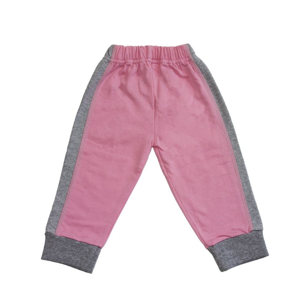 Pantaloni baby trening cu manseta Pifou, 611445, 6-9 luni, model 9, roz