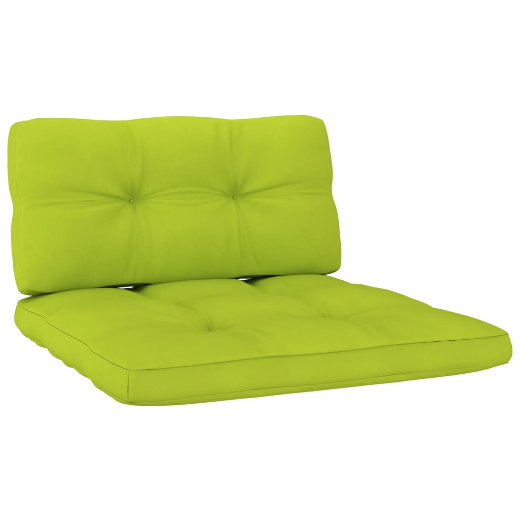 Set de 2 perne pentru canapea din paleti vidaXL, Tesatura-poliester, 80 x 80 x 12 cm, Verde aprins