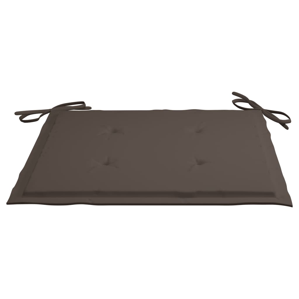 Set de 2 perne scaun de gradina, vidaXL, Poliester, 40 x 40 x 4 cm, Gri taupe