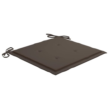 Set de 6 perne scaun de gradina, vidaXL, Poliester, 50 x 50 x 4 cm, Gri taupe Set de 6 perne scaun de gradina, vidaXL, Poliester, 50 x 50 x 4 cm, Gri taupe