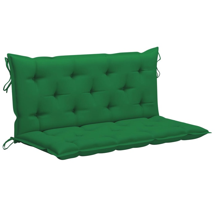 Възглавница за градинска люлка vidaXL, Полиестерен плат, 120 х 50 см, Зелен
