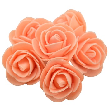 Set de 100 trandafiri de spuma, de 3 cm, portocaliu