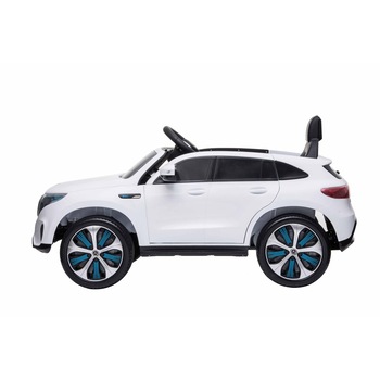 Masinuta electrica Mercedes-Benz EQC, Alb, Licenta originala, scaun din piele, deschidere usi, motor 2x 35W, baterie 12V / 7Ah, telecomanda 2,4 Ghz, roti EVA moi, suspensii, pornire lina, lumini LED Masinuta electrica Mercedes-Benz EQC, Alb, Licenta originala, scaun din piele, deschidere usi, motor 2x 35W, baterie 12V / 7Ah, telecomanda 2,4 Ghz, roti EVA moi, suspensii, pornire lina, lumini LED