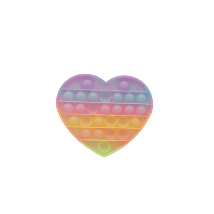 Flippy Játék, Pop It Now & Flip it, Push Bubble, szív, foszforeszkáló, sokszínű