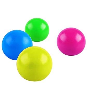 Set 4 Mingi Lipicioase Fosforescente, Sticky Balls, Squishy Balls, Multicolore Set 4 Mingi Lipicioase Fosforescente, Sticky Balls, Squishy Balls, Multicolore