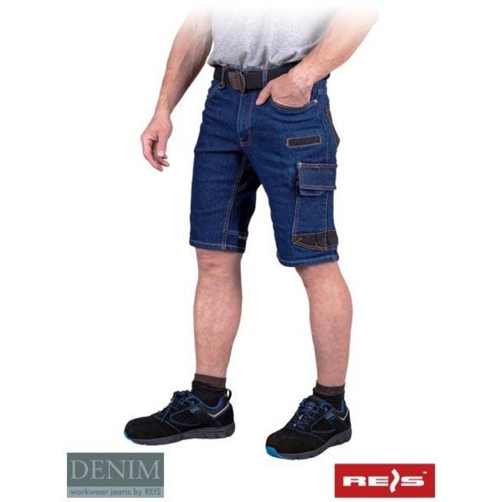 JEANS303-TS Pantaloni scurti de protectie din denim XL Bleumarin