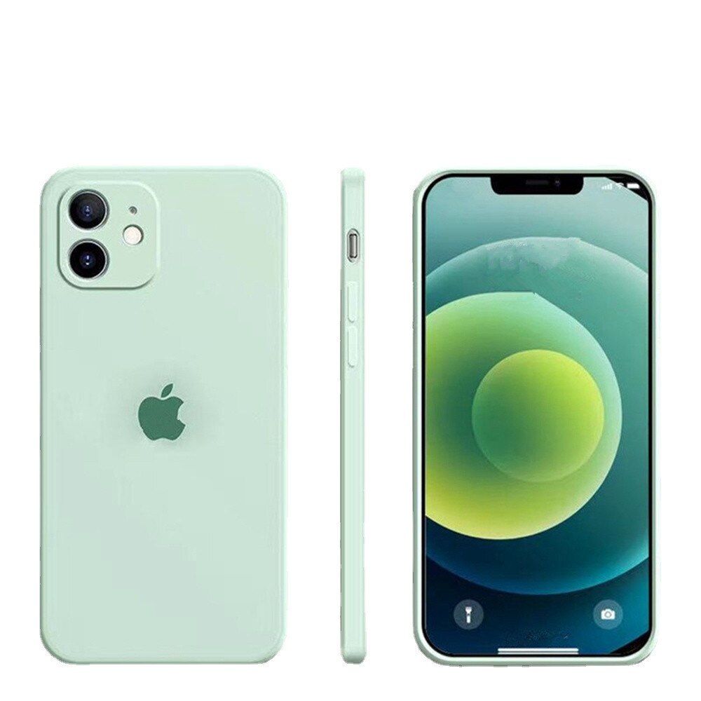Husa telefon compatibila iPhone 12 Pro Max, Silicon, Verde