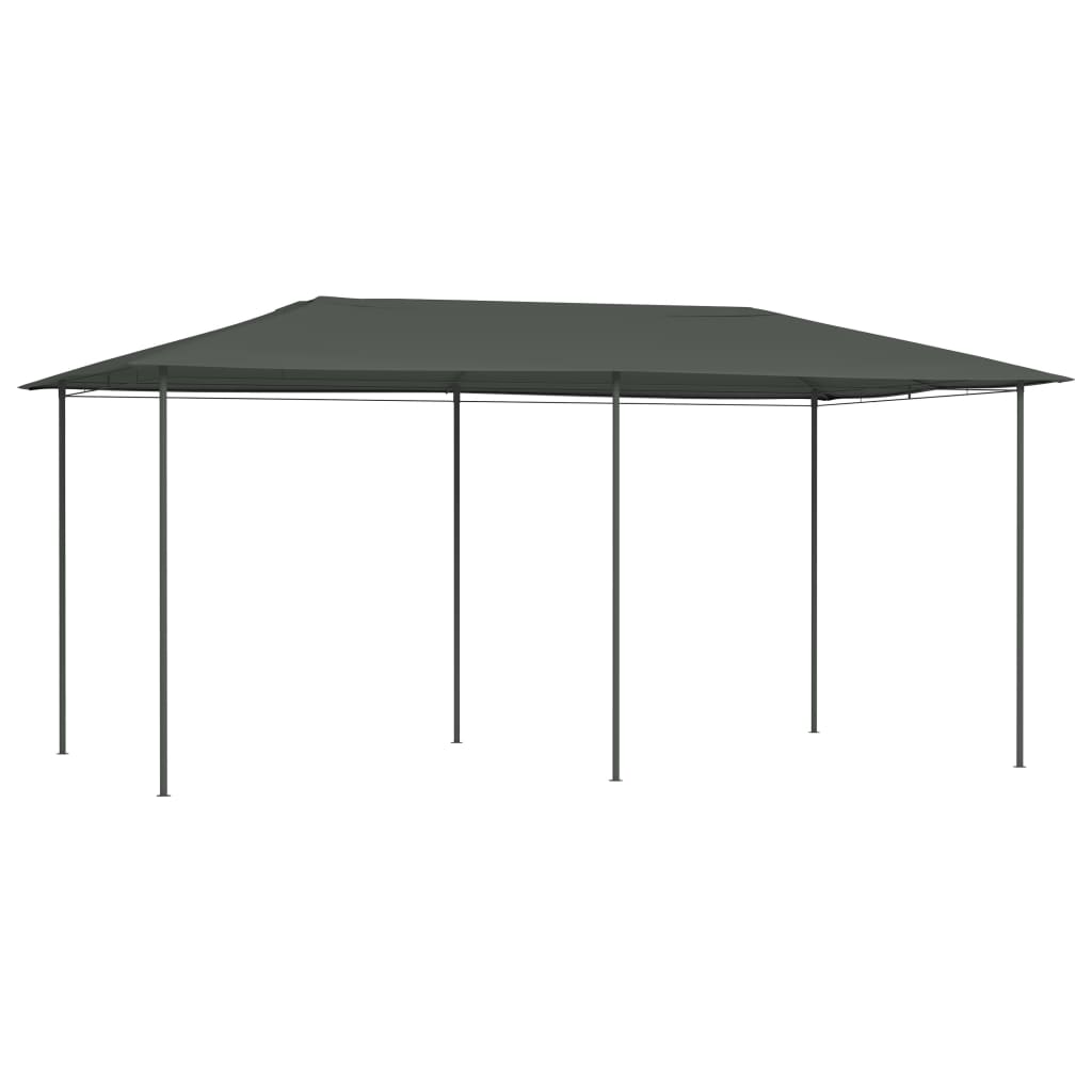 Pavilion de gradina, vidaXL, Textil-otel, 3 x 6 x 2.6 m, 160 g/m², Antracit