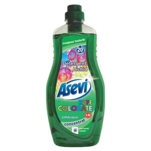 Detergent Lichid, Asevi, Rufe Colorate, 1.5 l