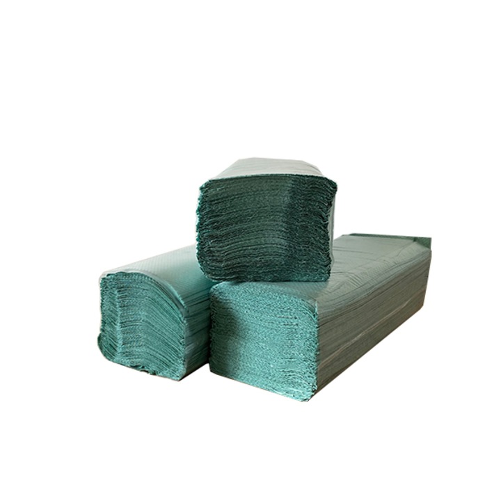 Bax Prosoape pliate verzi V-fold 25x23cm, 250 buc/pachet, 25 pachete/bax