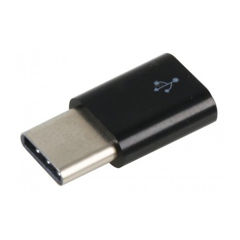 Adaptor micro USB la USB C negru Adaptor micro USB la USB C negru