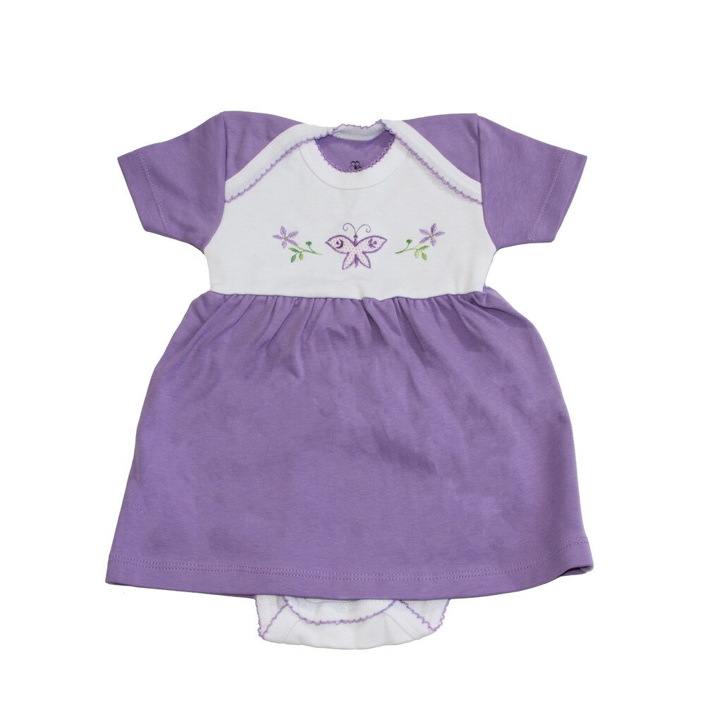 Rochie fete Pifou 4-6 luni, model 11, bicolora fluture