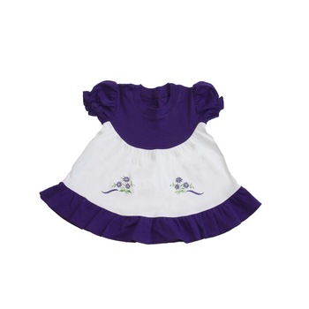 Rochie fete Pifou 1 an, model 10, bicolora floricele Rochie fete Pifou 1 an, model 10, bicolora floricele