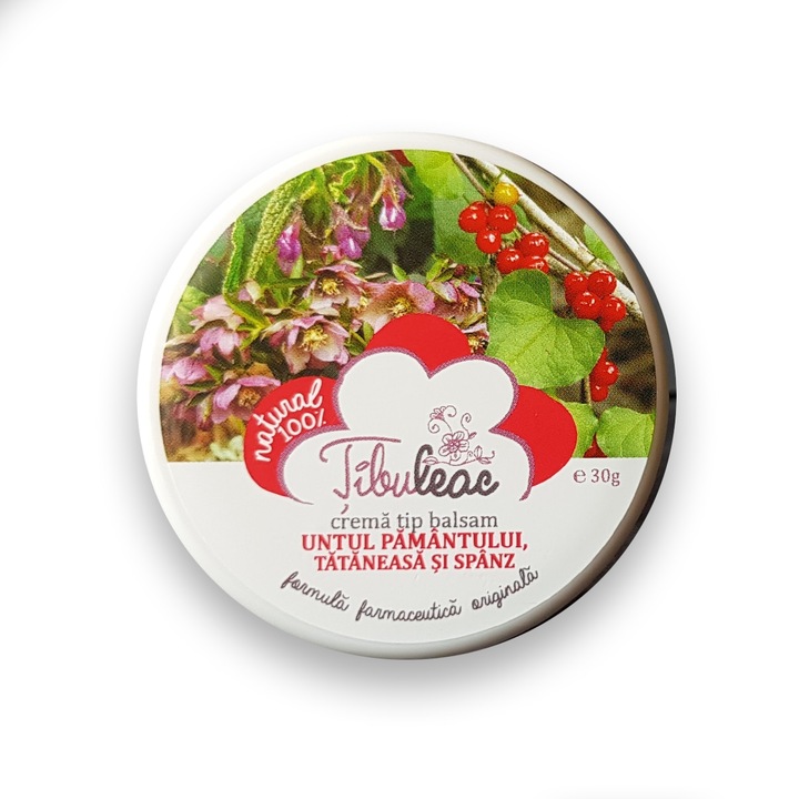 Crema tip balasm, TIBULEAC, Untul pamantului, Tataneasa si Spanz, 30g