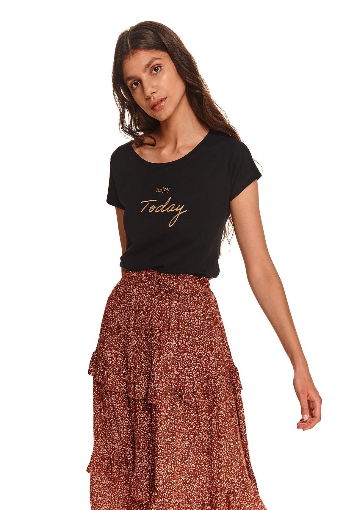 Tricou pentru femei, TOP SECRET, SPO5250, Negru