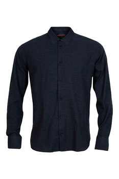 Stansfield, Camasa regular fit cu model text, Gri inchis Stansfield, Camasa regular fit cu model text, Gri inchis