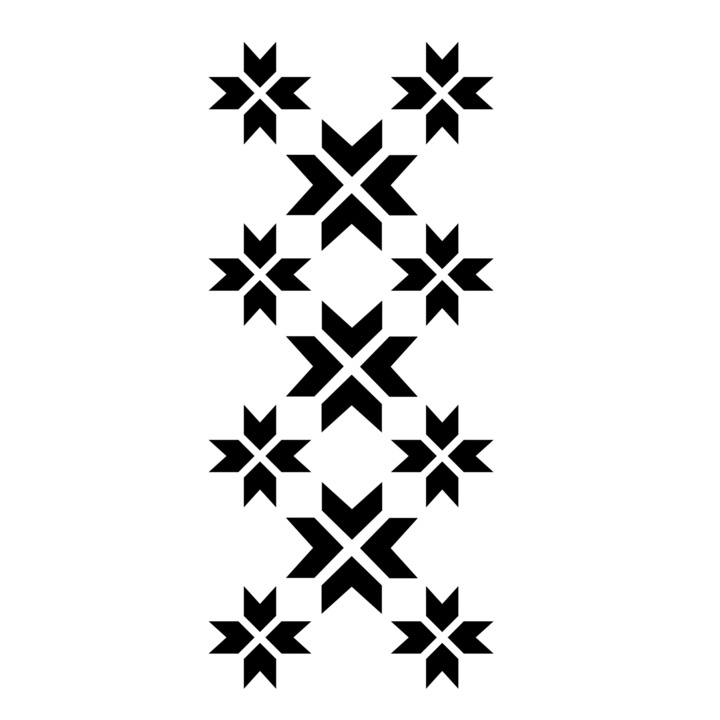 Sablon decorativ Corner Flower, A4, reutilizabil, plastic