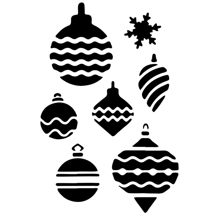 Sablon decorativ Christmas dec, A4, reutilizabil, plastic