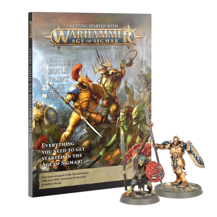 Списание с миниатюри, Games Workshop, Първи стъпки с Warhammer AOS v2, 2 миниатюри, английски език