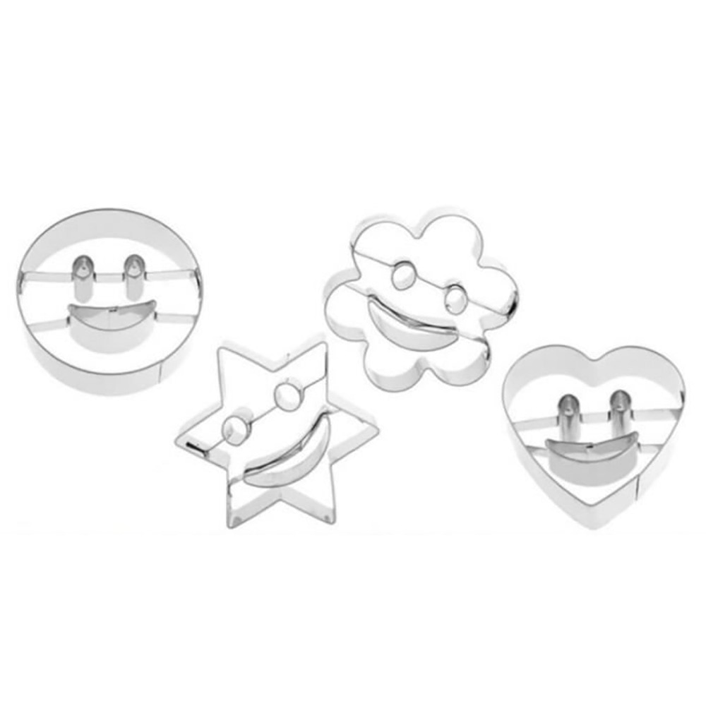 Set 4 forma prajituri, GOGOU, Otel inoxidabil, Argintiu