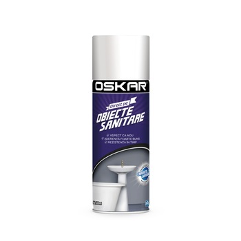 Vopsea spray Oskar Direct pe obiecte sanitare, alb, 400 ml Vopsea spray Oskar Direct pe obiecte sanitare, alb, 400 ml